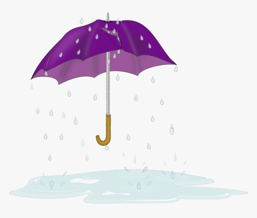 Pink,umbrella,purple - Umbrella And Rain Clip Art, HD Png Download, Free Download