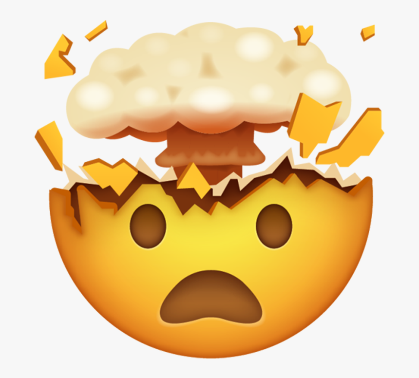 Head Explosion Emoji Png - Mind Blown Emoji Png, Transparent Png - kindpng