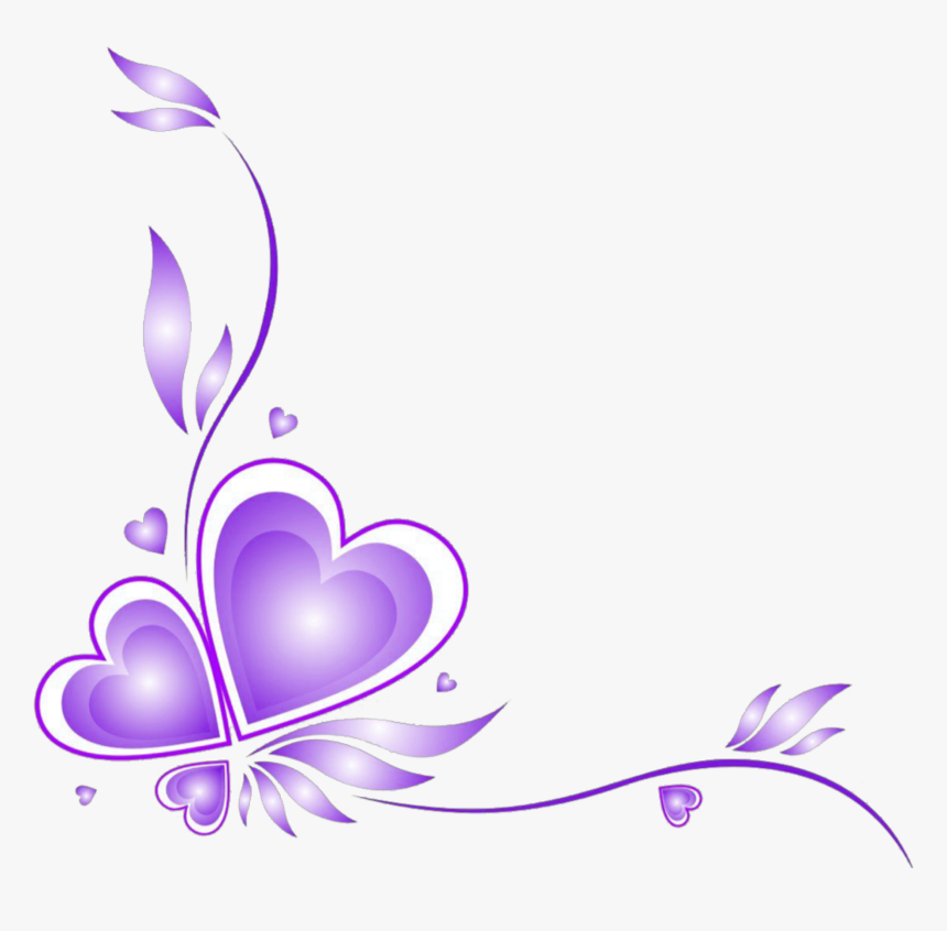 #mq #purple #love #hearts #heart #vector #border #borders - Love Border Design Png, Transparent Png, Free Download