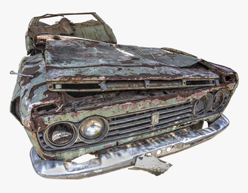 Auto, Wreck, Old Car, Oldtimer, Scrap, Broken, Rust - Wreck Car Png, Transparent Png, Free Download
