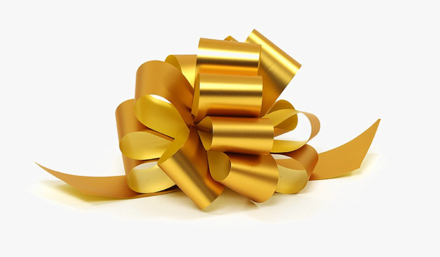 Gold Bow Png - Bow Ribbon Gold Png, Transparent Png, Free Download