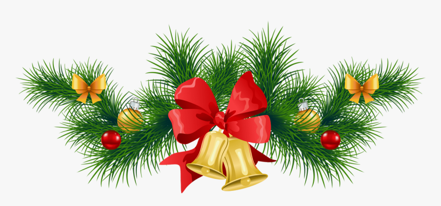 Christmas Baubles And Bells Transparent Image - Transparent Christmas Clip Art Border, HD Png Download, Free Download