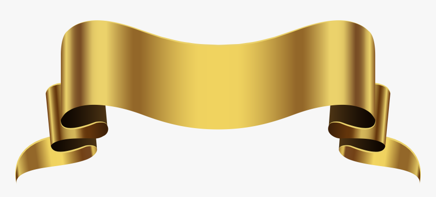 Gold Clip Art - Gold Ribbon Transparent Background, HD Png Download, Free Download