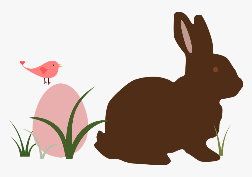 Grass Bird Easter Egg Bunny Png Image - Rabbit Silhouette Target, Transparent Png, Free Download