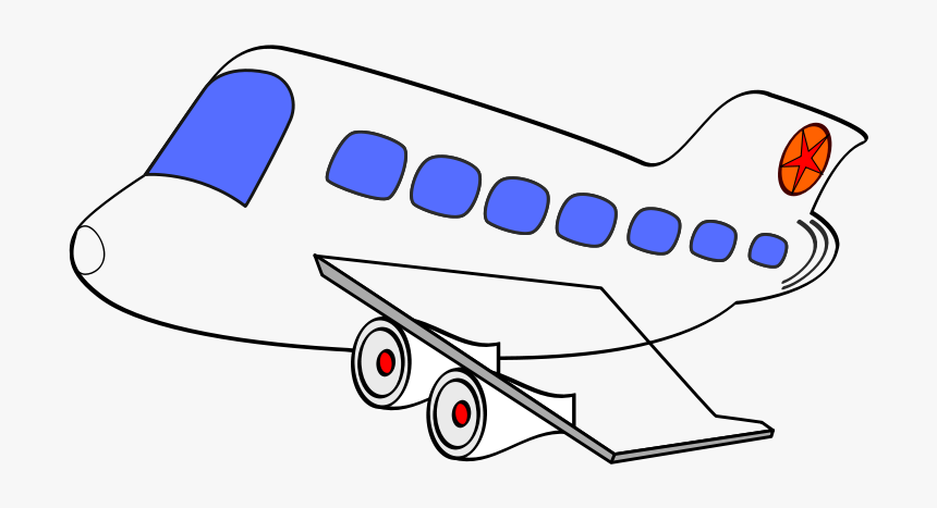 Free Transport Clipart - Cartoon Transparent Background Airplane, HD Png Download, Free Download