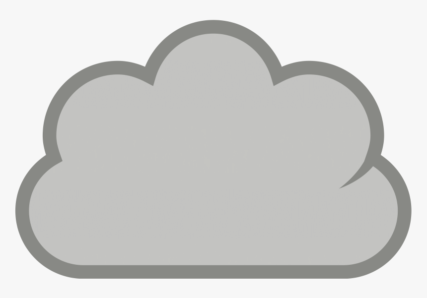 Rain Cloud Clip Art Free Vector In Open Office Drawing - Grey Cloud Clipart, HD Png Download, Free Download