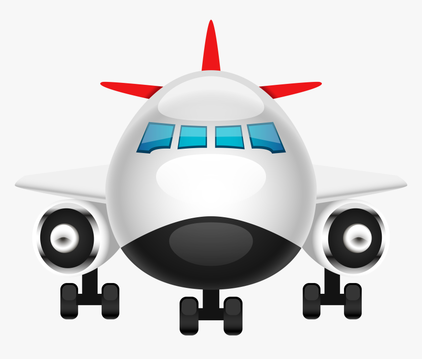 Transparent Airplane Transparent Png - Front View Of Airplane, Png Download, Free Download