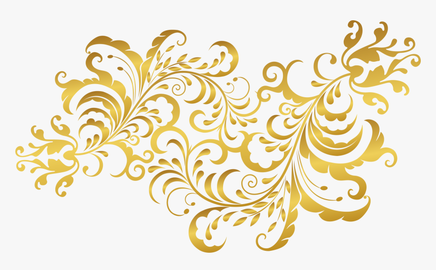 Plants Golden Flower Download Hd Png Clipart - Gold Filigree Png Transparent Background, Png Download, Free Download