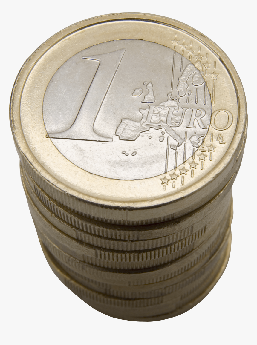 Stack Of Euro Coins, HD Png Download, Free Download