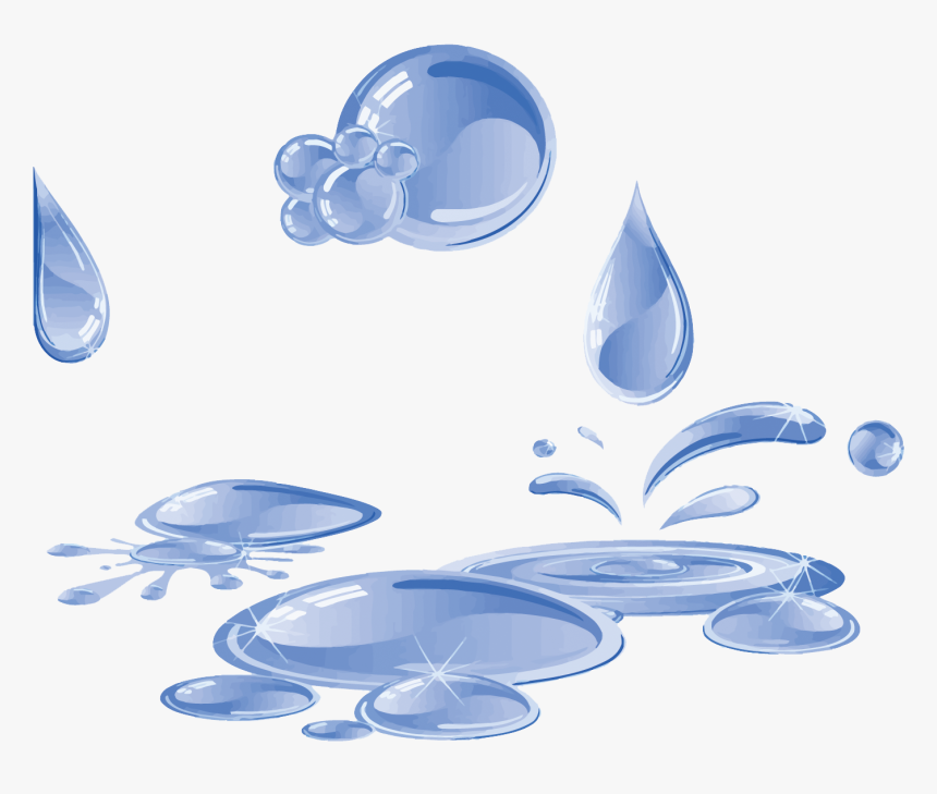 Water Blue Puddle - Water Design, HD Png Download, Free Download