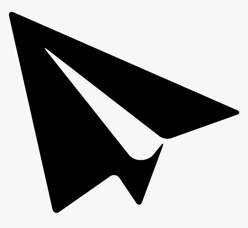 Black Shape Paper Plane - Black Paper Plane Png, Transparent Png, Free Download
