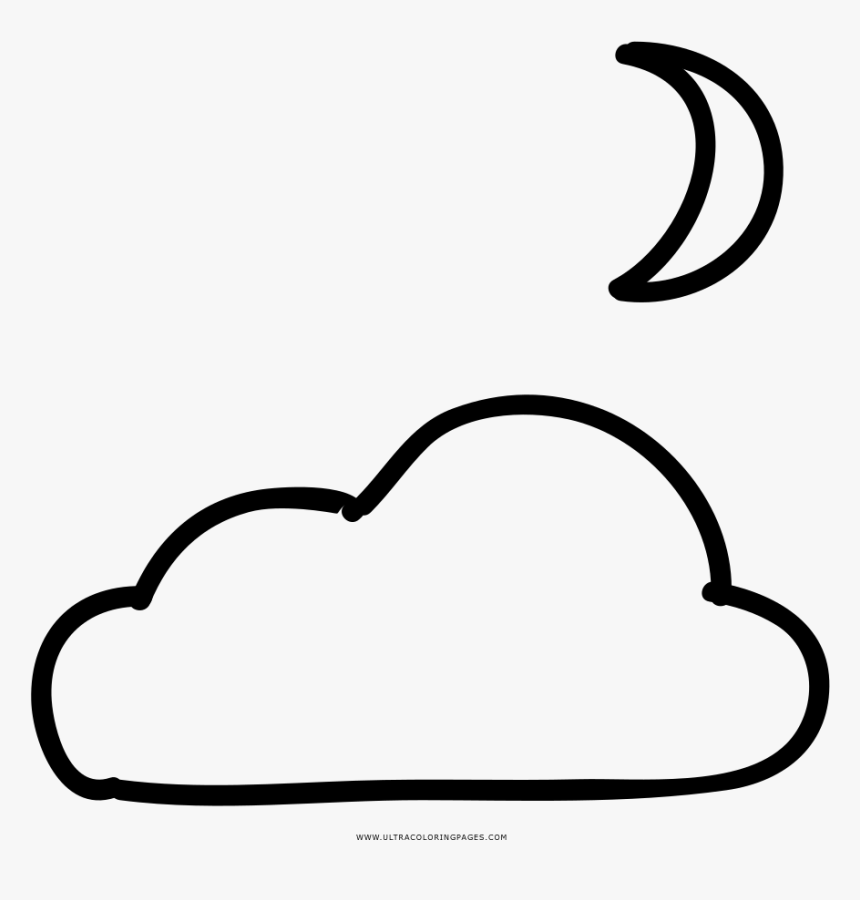 Transparent Night Cloud Png - Line Art, Png Download, Free Download