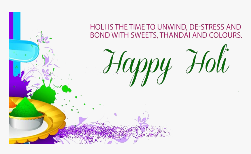 Holi Colors Greetings Text Png - Happy Holi Quotes 2019, Transparent Png, Free Download