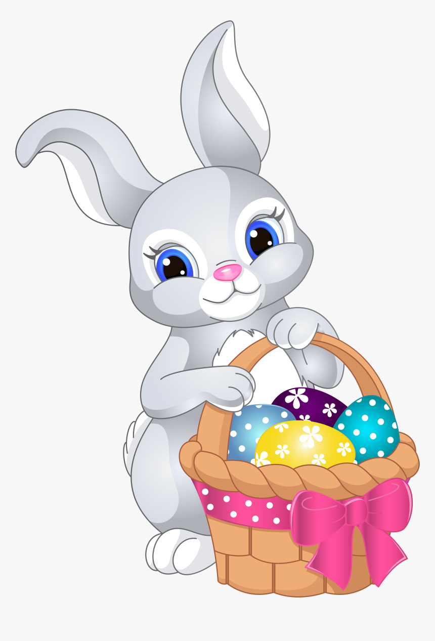 Easter Bunny Clipart Easter Bunny Clipart Backgrounds - Cute Cartoon Easter Bunny, HD Png Download, Free Download