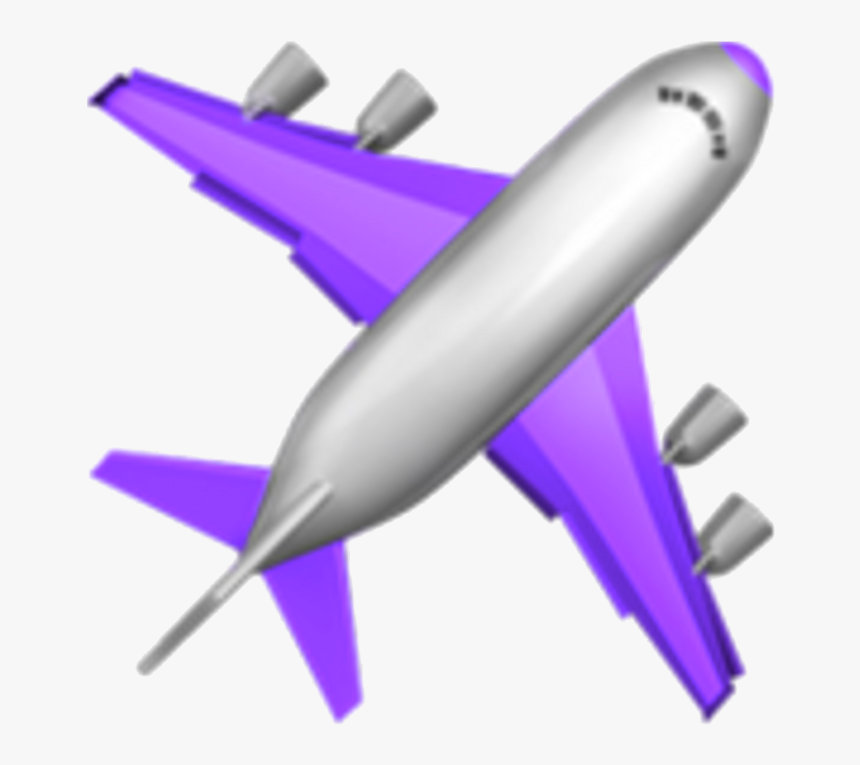 Purple Emoji Tumblr Travel Plane Cute - Airplane Emoji Png, Transparent Png, Free Download