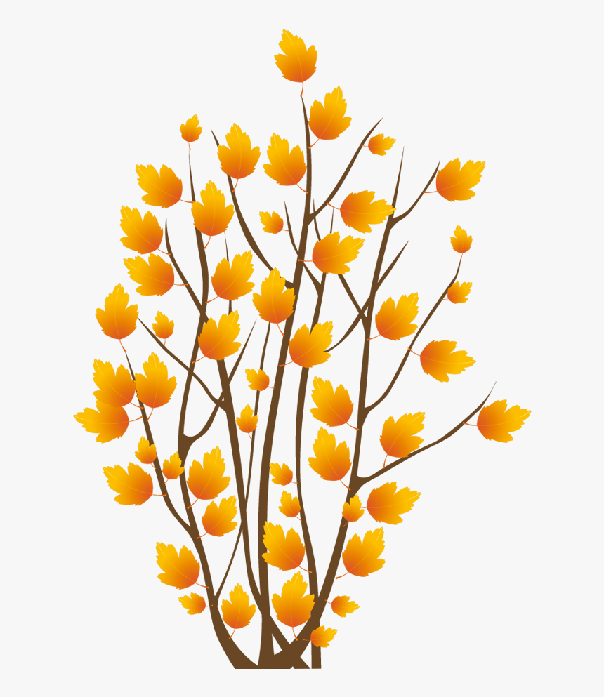 Fall Bush Png Clipart Image - Fall Bush, Transparent Png, Free Download