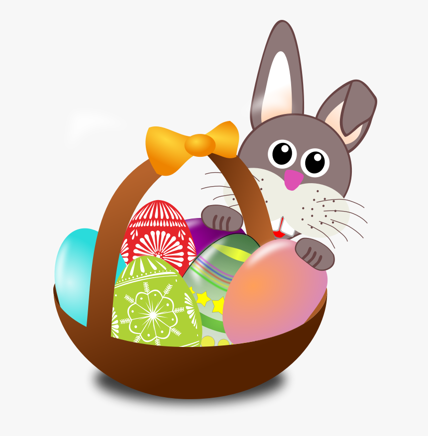 Easter, Bunny, Eggs, Nest, Basket, Holidays, Decoration - Cartoon Image Of Easter, HD Png Download, Free Download