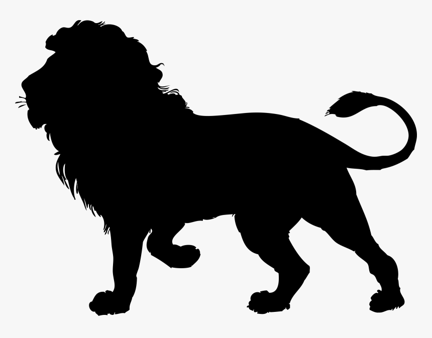 Lion Silhouette Clip Art - Silhouette Lion, HD Png Download, Free Download