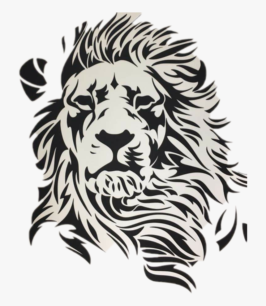 Transparent Lion Clipart Black And White - Drawing 3d A Lion, HD Png Download, Free Download