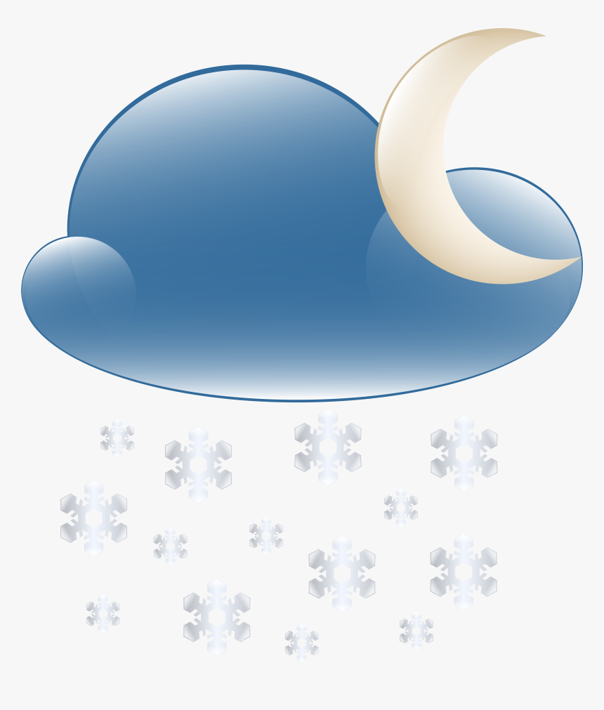 Snowy Cloud Night Weather Icon Png Clip Art, Transparent Png, Free Download