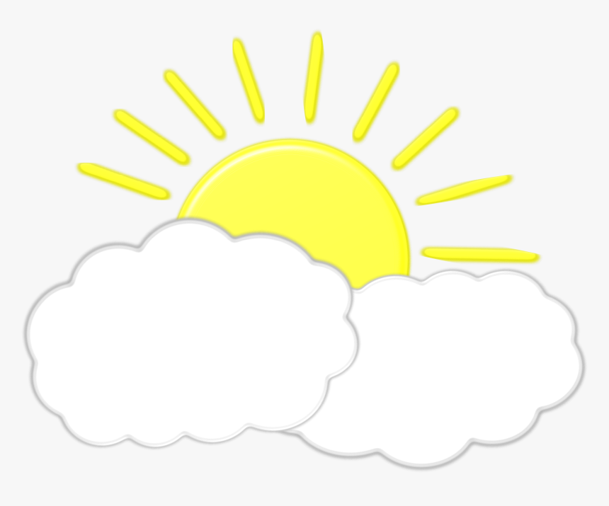 Sun Behind Clouds Icons Png - Cloud With Sun Transparent, Png Download, Free Download