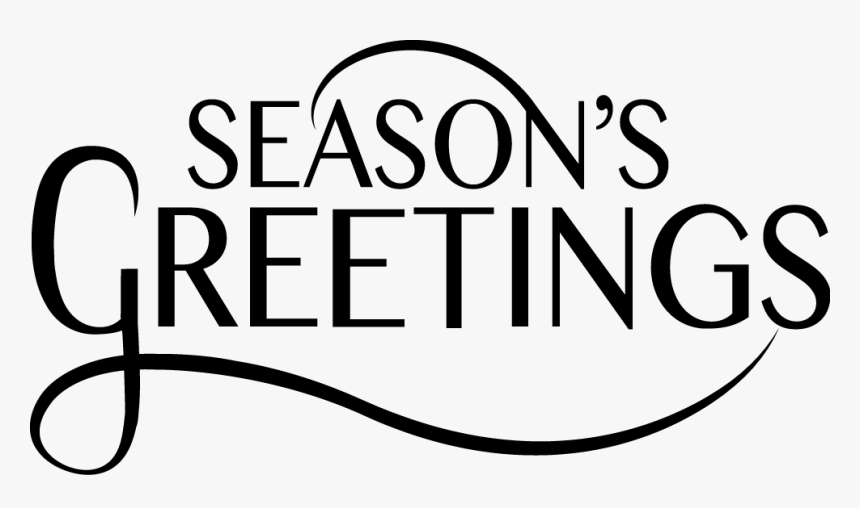 Download Seasons Greetings Clip Art Black And White - Seasons Greetings Logo Png, Transparent Png, Free Download