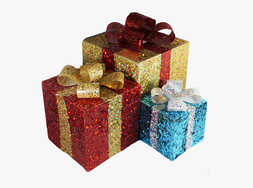 Sparkling Christmas Gifts Transparent Background - Christmas Presents No Background, HD Png Download, Free Download