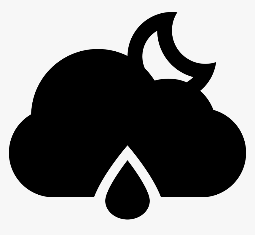 Night Cloud And Drop - Business Success Icon Free, HD Png Download, Free Download