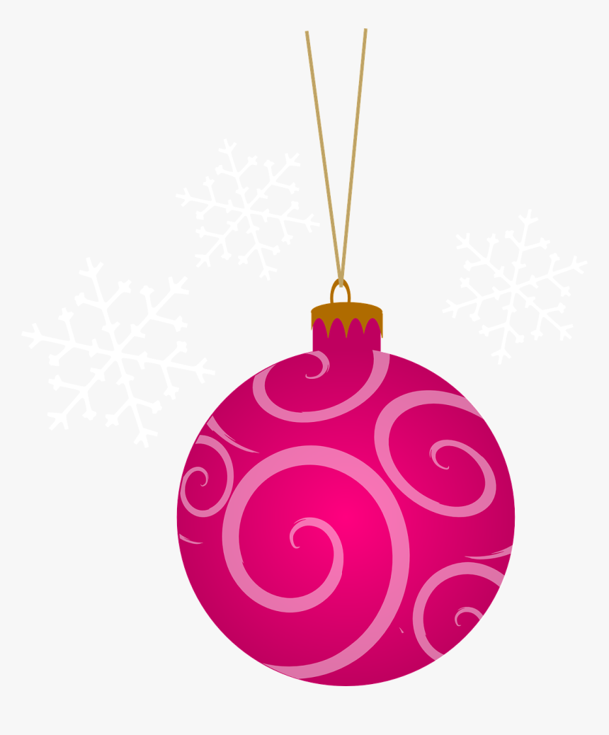 Transparent Pink Christmas Tree Clipart - Christmas Ornaments Clipart Pink, HD Png Download, Free Download