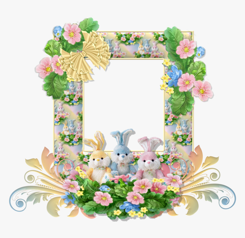 Easter Frames Free Png Image - Animated Happy Easter And Flower, Transparent Png, Free Download