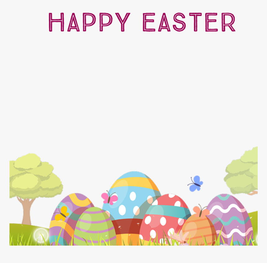 5 Designs Of Easter Eggs Facebook Frames Free - Easter Eggs Frame Happy Easter Png, Transparent Png, Free Download