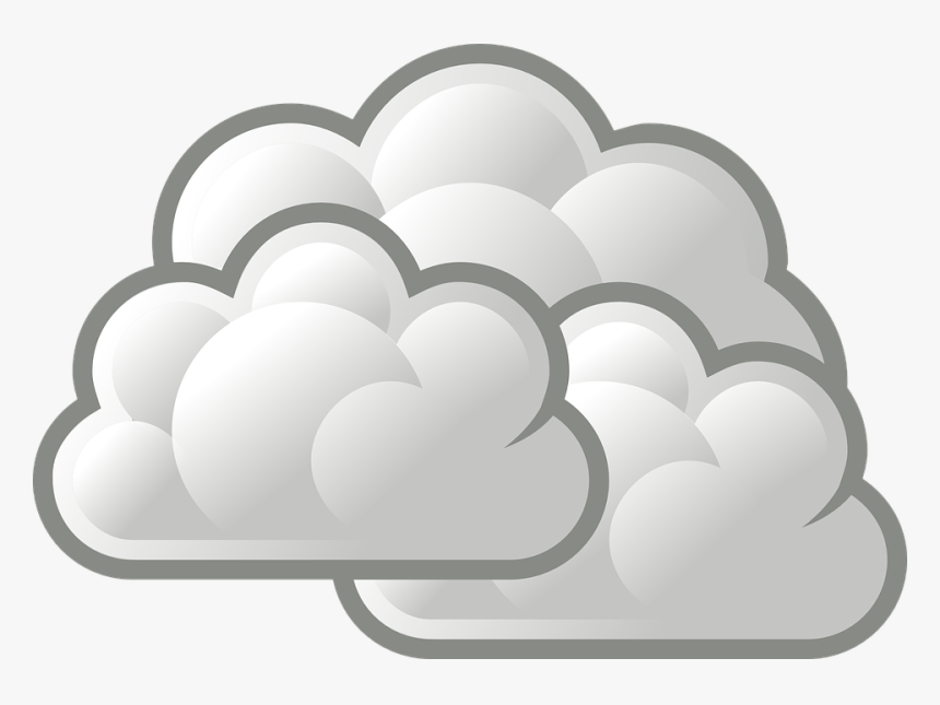 Clouds, Cloudy, Overcast, Weather, Forecast, Night - Cloudy Weather Symbols, HD Png Download, Free Download