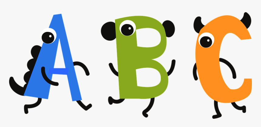 Alphabet, School, Cartoon, Symbol, Abc, Funny, Eyes - Alphabet Abc Png, Transparent Png, Free Download