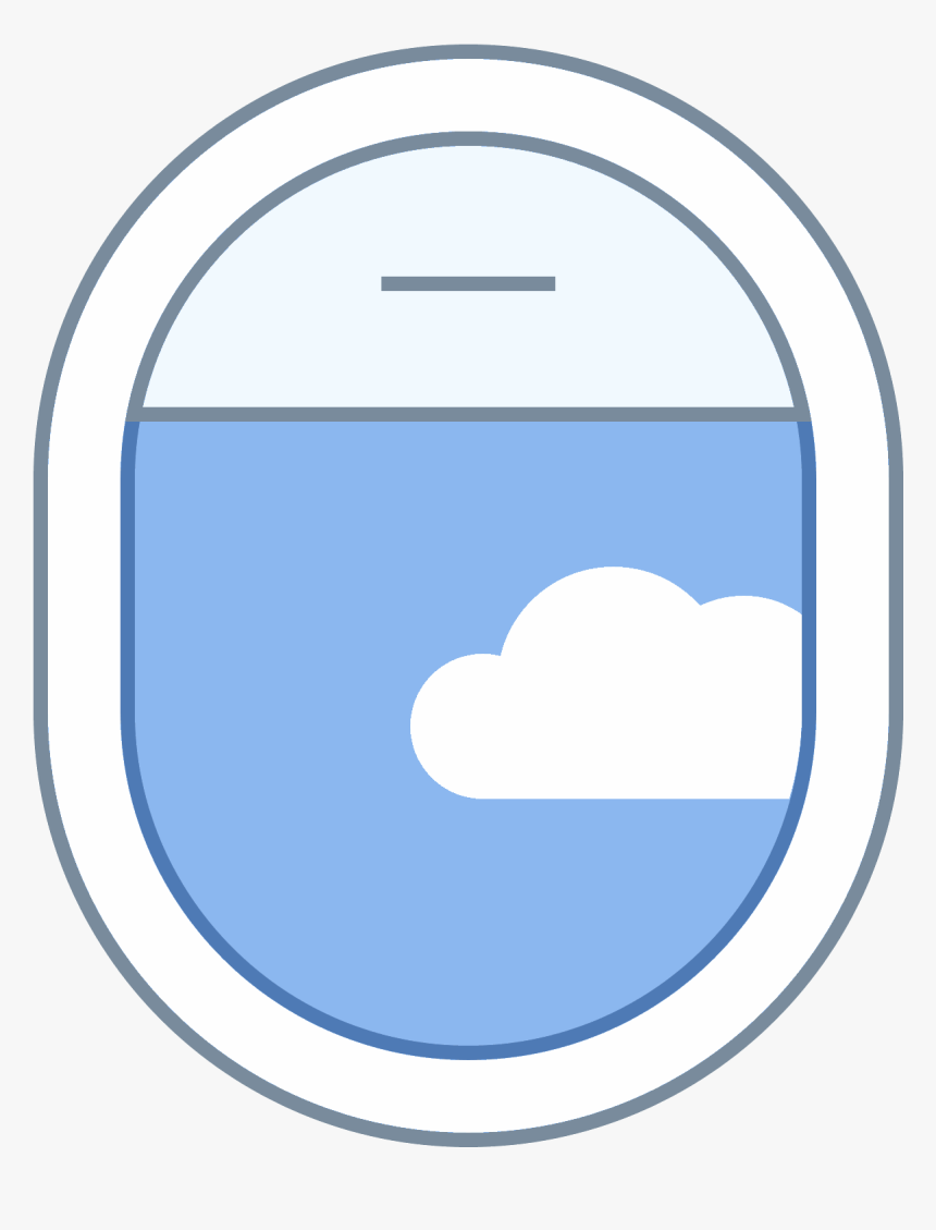 Airplane Window Open Icon - Circle, HD Png Download, Free Download