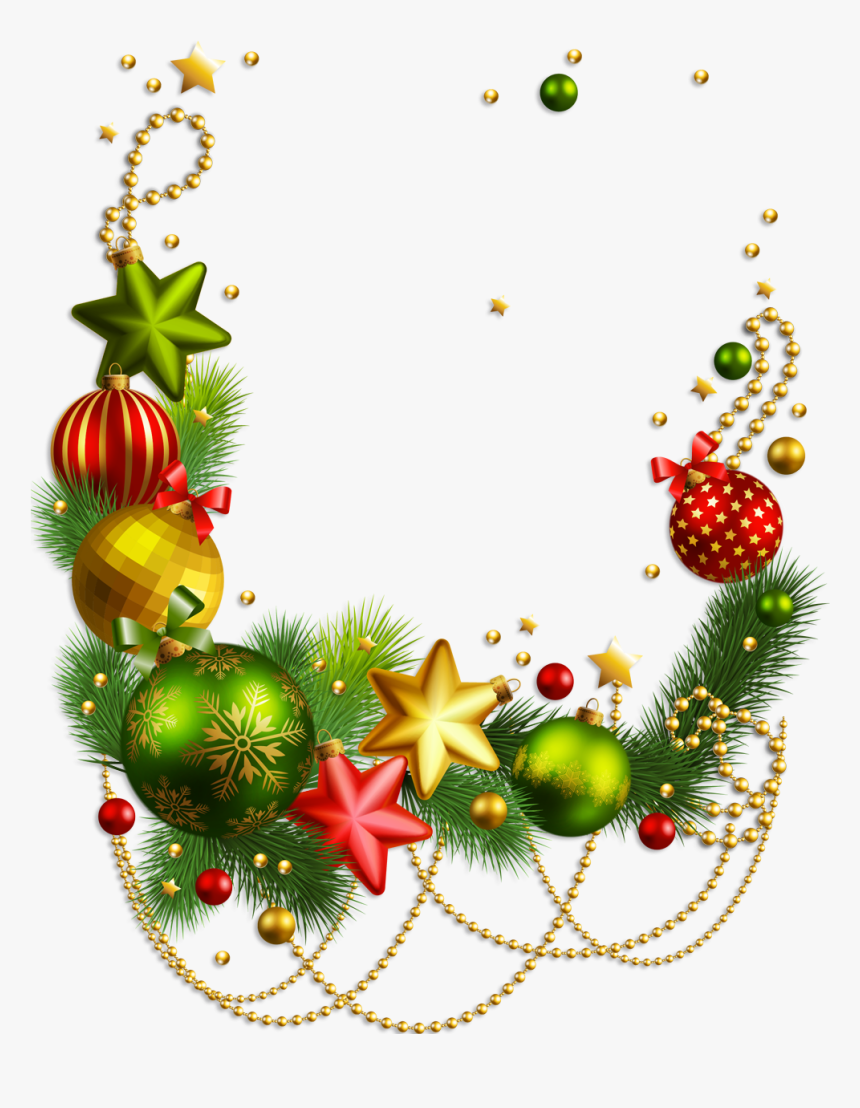 Transparent Christmas Decoration Png Clipart - Border Christmas Clipart Transparent Background, Png Download, Free Download