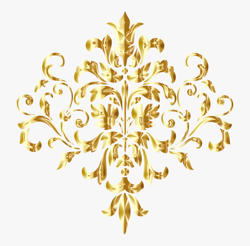 Visual Arts,symmetry,gold - Gold Design Transparent Background, HD Png Download, Free Download