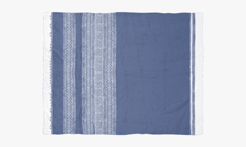 Dusty Blue Batik Fleece Blanket - Linen, HD Png Download, Free Download