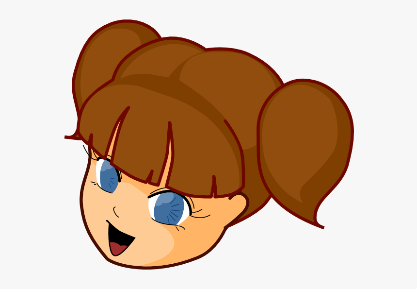 Girl Brown Hair Svg Clip Arts - Clipart Brown Hair, HD Png Download, Free Download