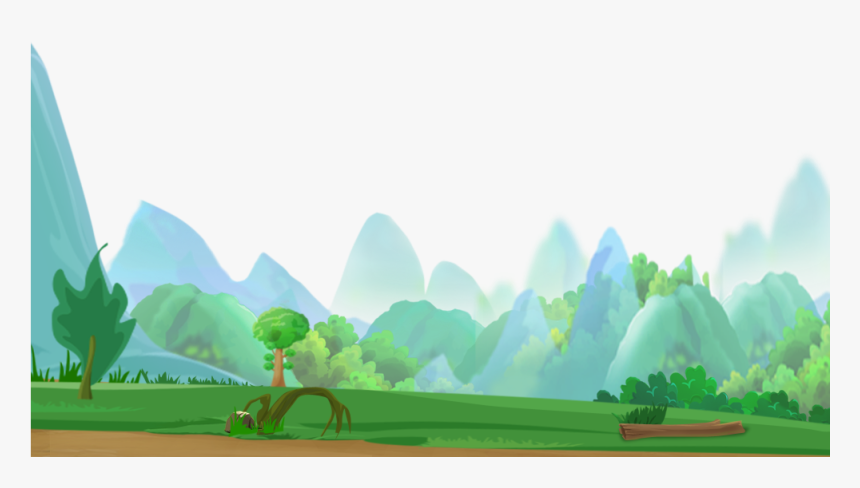 Cartoon Road Drawing Download Watercolor Painting - Animated Mountain Transparent Background, HD Png Download, Free Download