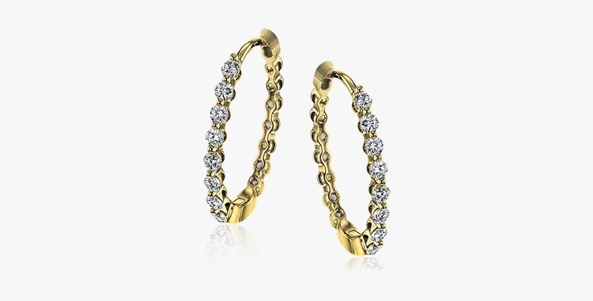 18k Yellow Gold Hoop Earrings Diamond Showcase Longview, - Earrings, HD Png Download, Free Download