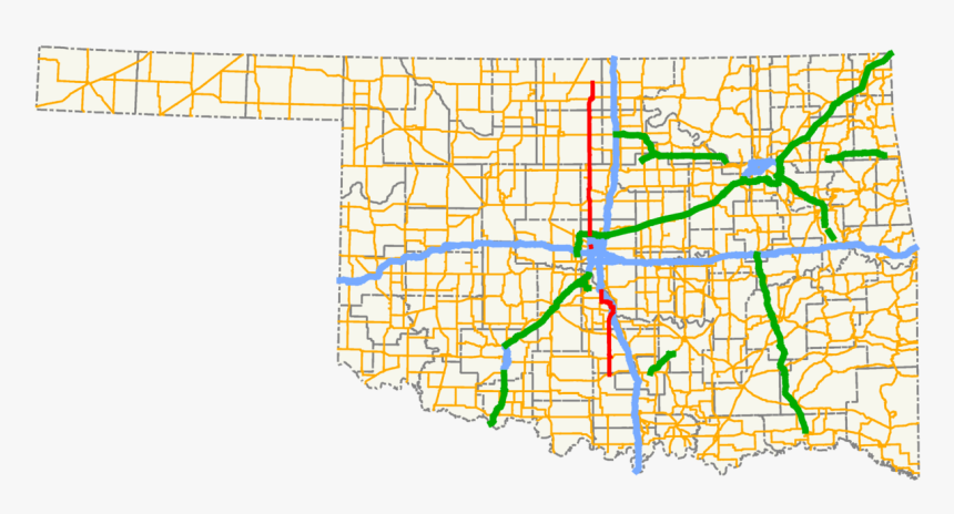 Oklahoma Turnpike Map, HD Png Download, Free Download