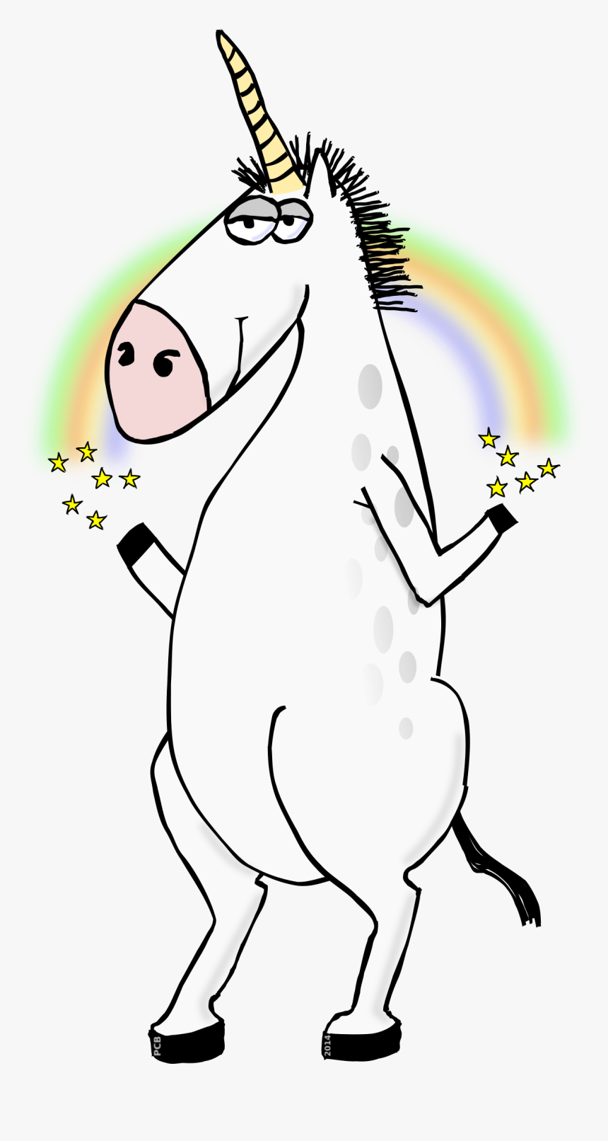 Utopic Unicorn Clip Arts - Cartoon Unicorn Standing Up, HD Png Download, Free Download