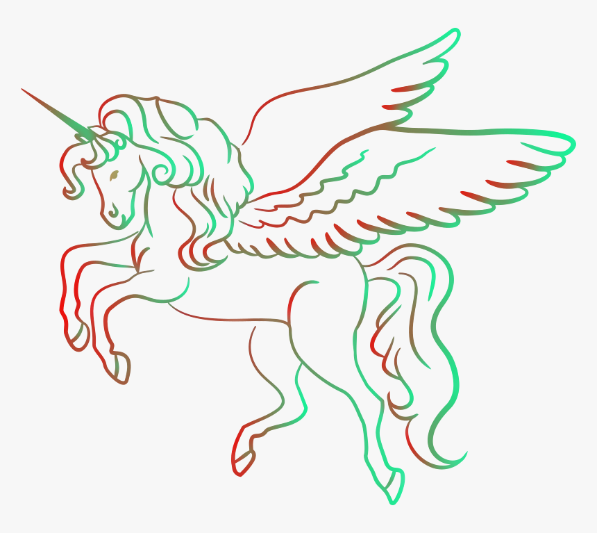 Unicorn Drawing With Colour, HD Png Download, Free Download