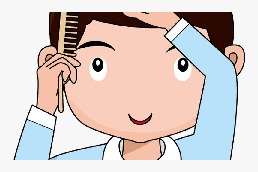 Jpg Transparent Library Combing Black And White Vector - Comb Your Hair Clipart, HD Png Download, Free Download