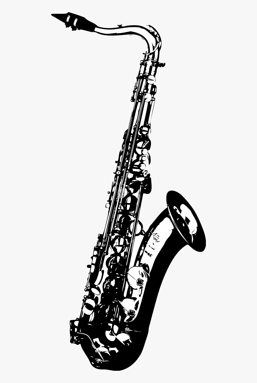 Saxophone Clipart By Johnny Automatic - Tenor Saxophone Vector, HD Png Download, Free Download