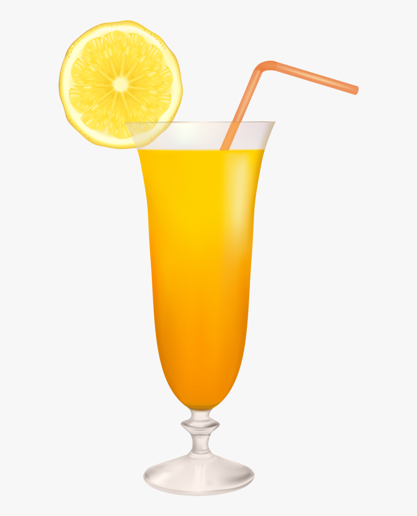 Cocktail Glass With Lemon Png Clipart - Glass Of Drink Png, Transparent Png, Free Download