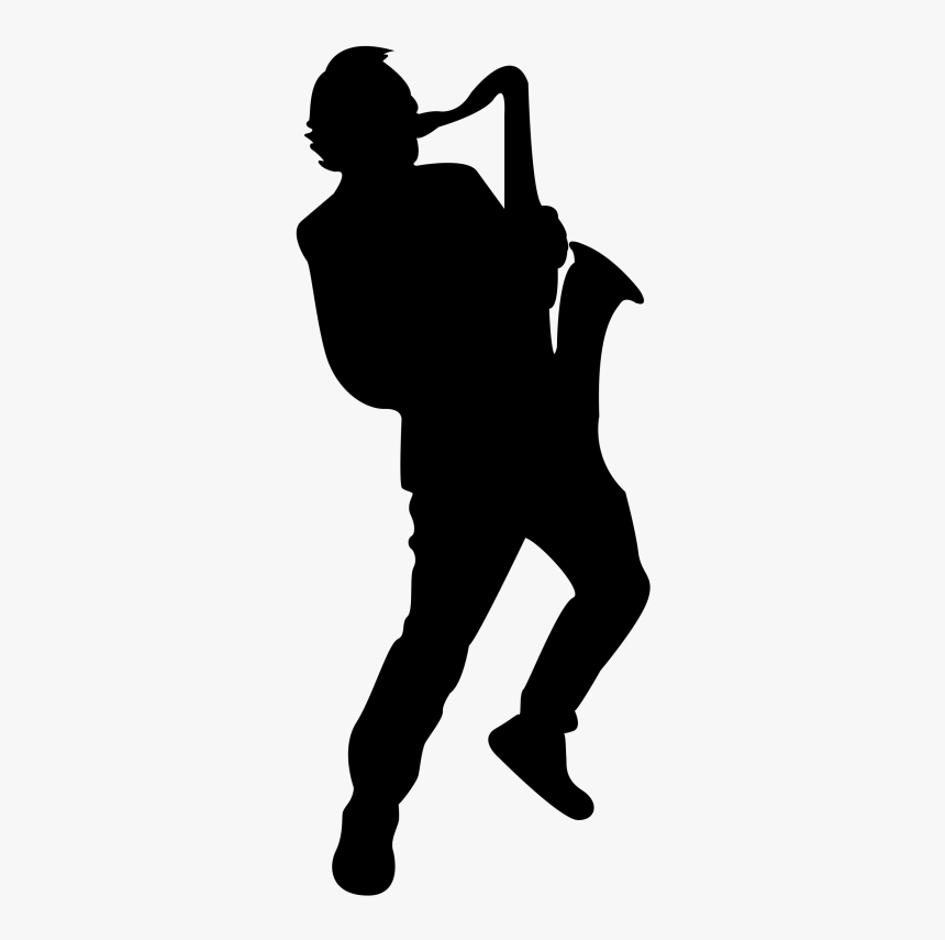 Saxophone Musician Clip Art - サックス を 吹く 人 シルエット, HD Png Download, Free Download