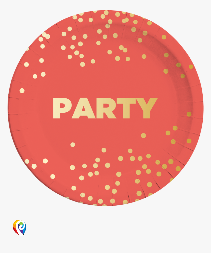 Paper Plates Party Dots Gold - Circle, HD Png Download, Free Download