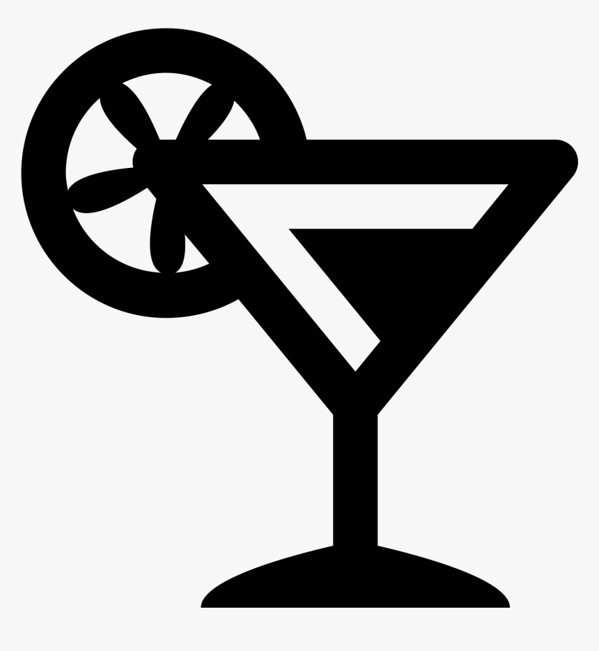 Cocktail Png Free Download - Cocktail Icon Black, Transparent Png, Free Download