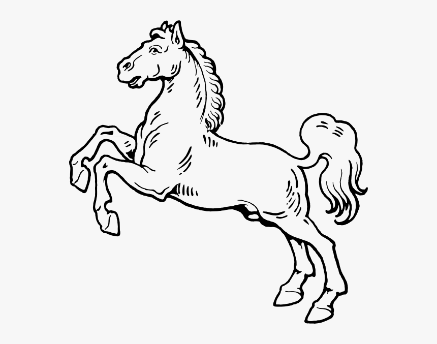 White Horse Svg Clip Arts - Horse Clipart Black And White, HD Png Download, Free Download